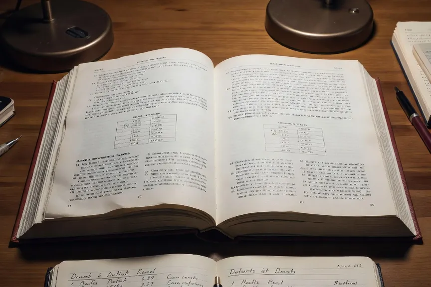 Grammaire hongroise ouverte avec tableau de declinaisons manuscrit